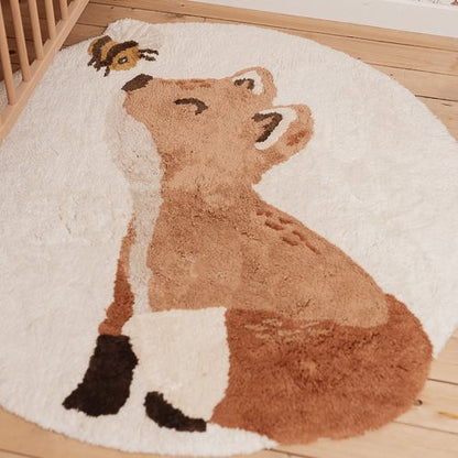 Tapis renard beige #Forest Friends