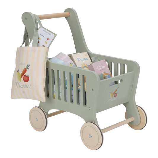 Chariot de courses en bois