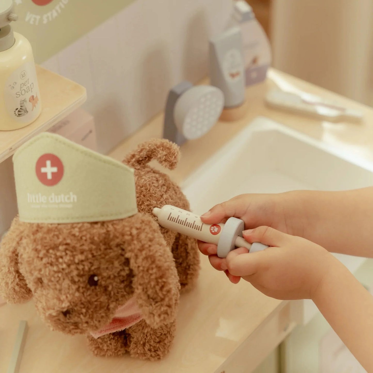 Peluche chien avec sac de transport #Jackie