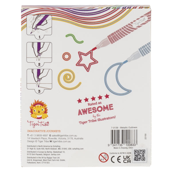 Stylos métalliques 8 couleurs – Tiger Tribe