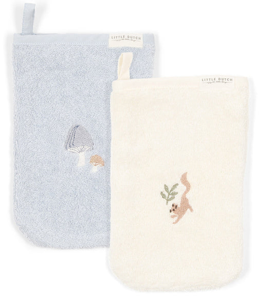 Lot de 2 gants de toilette brodés #Forest Friends