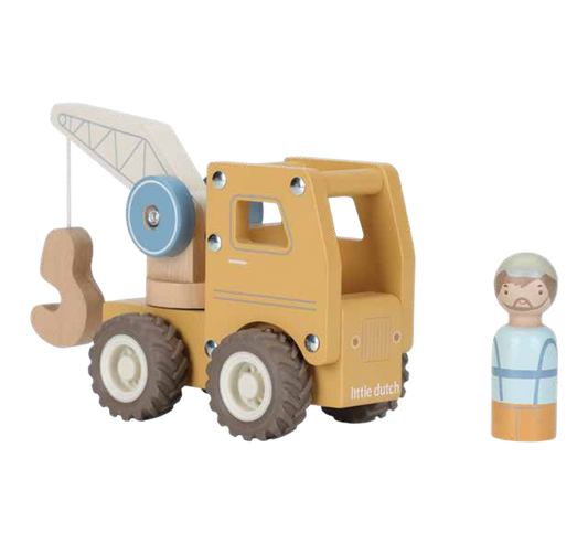 Camion grue en bois
