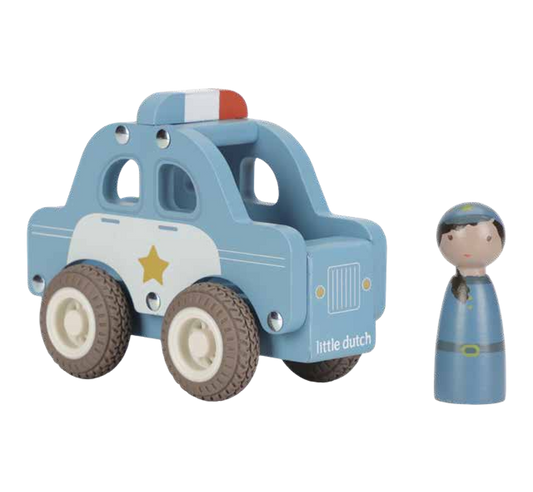 Voiture de police en bois