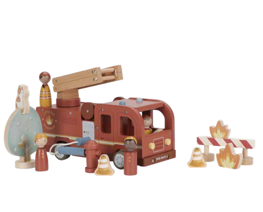 Camion de pompiers en bois