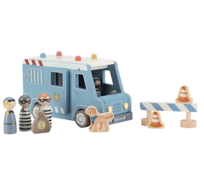 Fourgon de police en bois