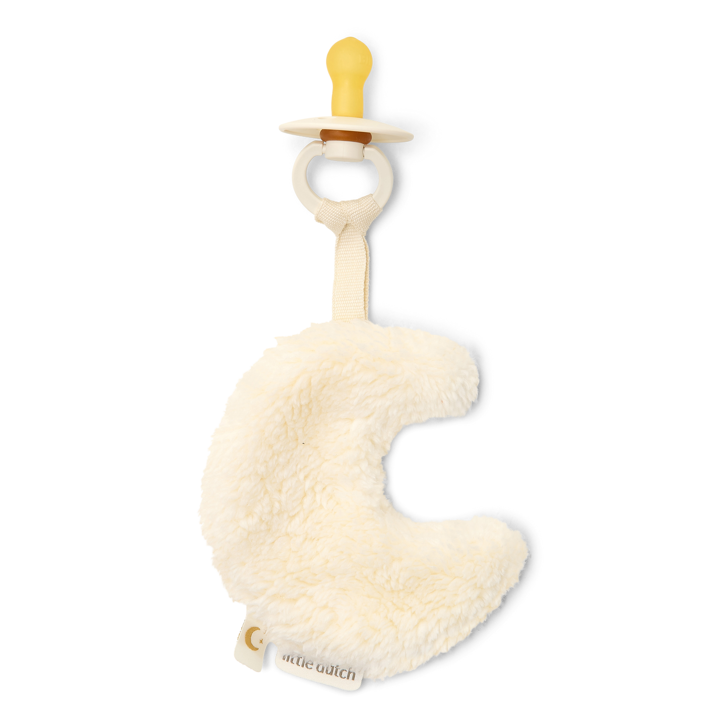 Doudou attache-tétine Lune #Pure Soft White