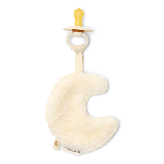 Doudou attache-tétine Lune #Pure Soft White