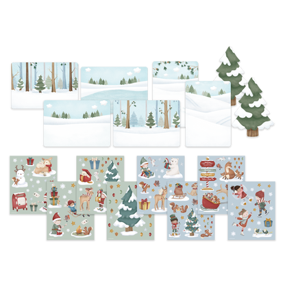Carnet de stickers  18pcs #Noël