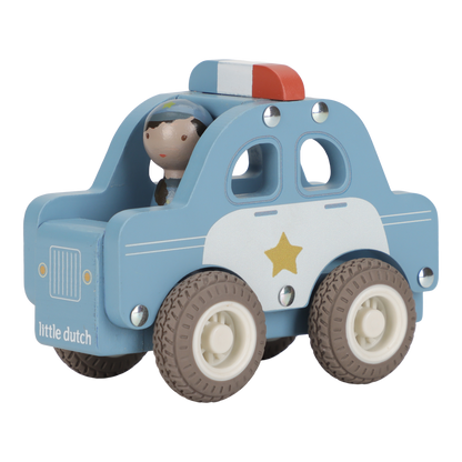 Voiture de police en bois