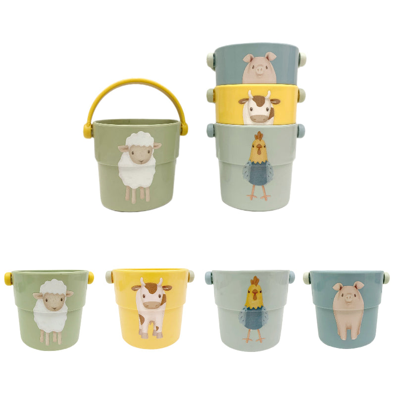 Lot de 4 gobelets de bain  #Little Farm