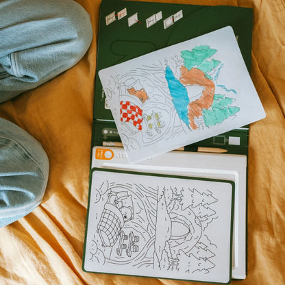 KIDYDRAW-PAD KIT – Marqueurs acryliques et stickers – Kidywolf