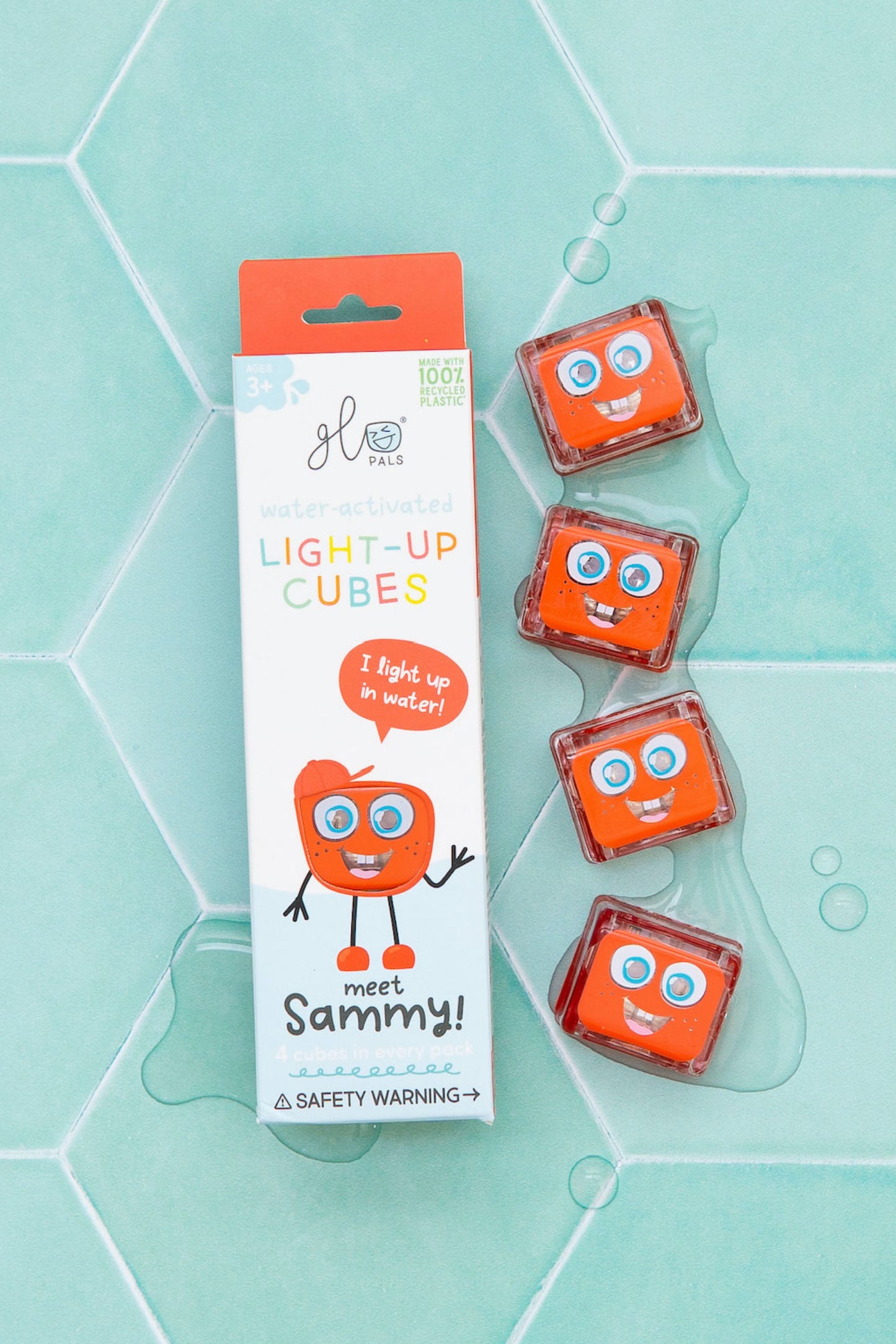 4 cubes lumineux Rouge #Sammy