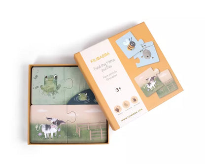 Puzzles "Retrouve ma maison" #Animaux de la ferme