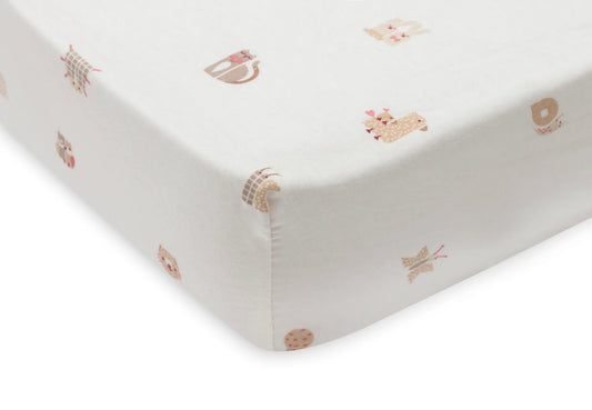Drap-housse Jersey 60x120cm #Animal Friends