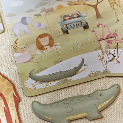 Set de 6 Puzzles en Carton – Little Dutch Safari Friends