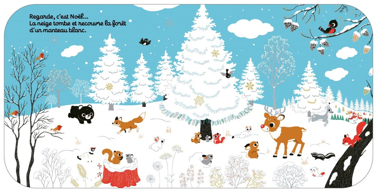 Regarde, c'est Noël ! - Livre d'éveil à toucher pour les bébés, dès 6 mois