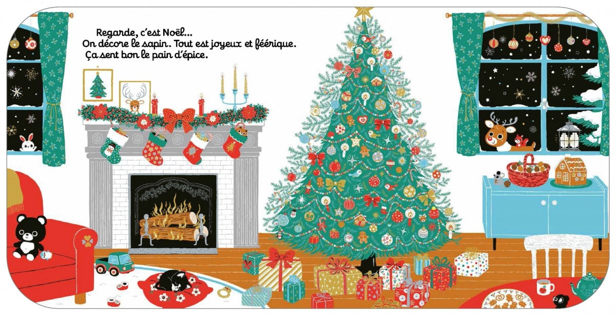 Regarde, c'est Noël ! - Livre d'éveil à toucher pour les bébés, dès 6 mois