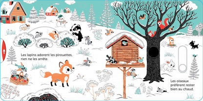 Promenade dans la neige - livre d'éveil animé, pour les bébés dès 6 mois