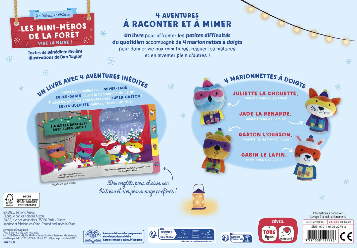 Coffret marionnettes à doigts #Les mini-héros de la forêt - Vive la neige !