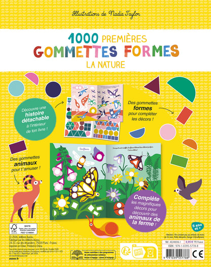 Mes tout premiers autocollants - 1000 premières gommettes formes la nature