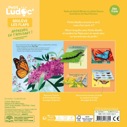 PETIT LUDOC - SOULÈVE LES FLAPS : LES ANIMAUX DU JARDIN - Auzou