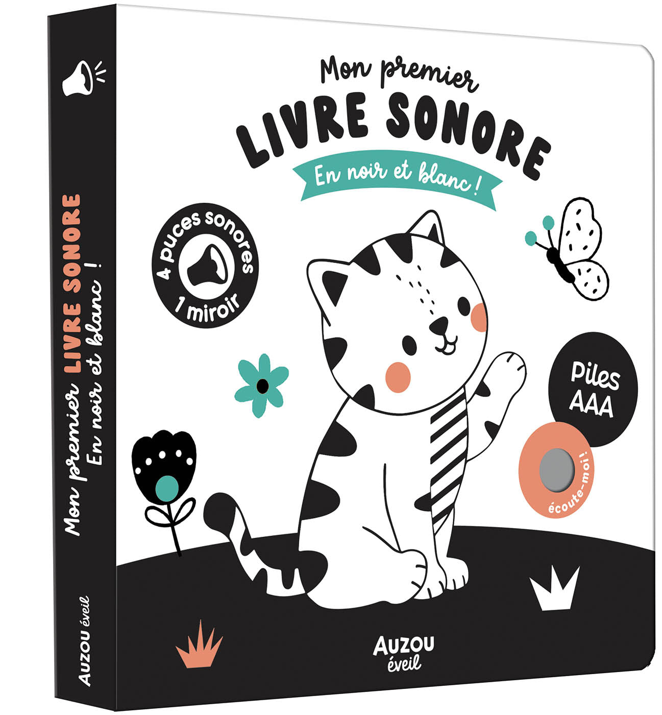 Mon premier livre sonore en noir et blanc | Livre Auzou