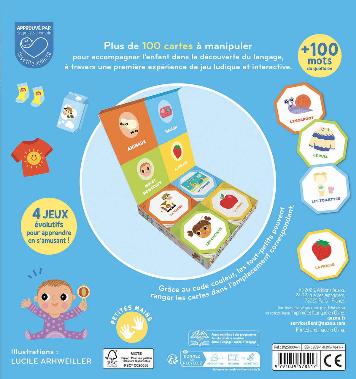 Mes 100 premiers mots – Coffret de cartes dès 12 mois – Auzou