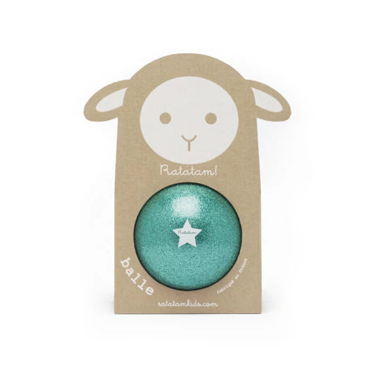 Petit ballon pailleté 10cm vert #mouton