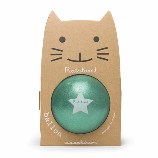 Ballon pailleté vert 15cm #chat