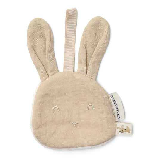 Doudou attache-tétine en gaze de coton lapin - Baby Bunny-Little Dutch