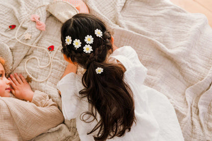 Barrettes Daisy marguerite (paire) – Luciole et petit pois