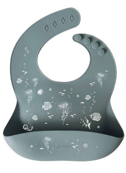 Bavoir en silicone #Océan