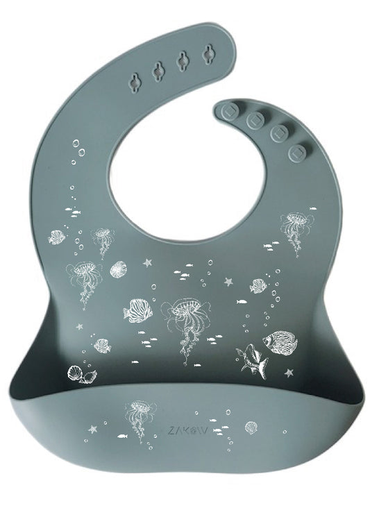 Bavoir en silicone #Océan