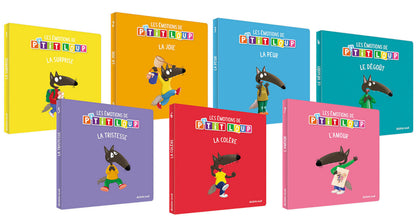 Bibliothèque p'tit loup - "mes 7 livres des émotions" - Auzou