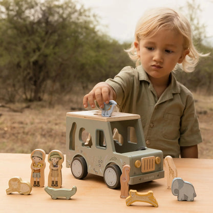 Boîte à formes Voiture de Safari en bois - Safari Friends - Little Dutch