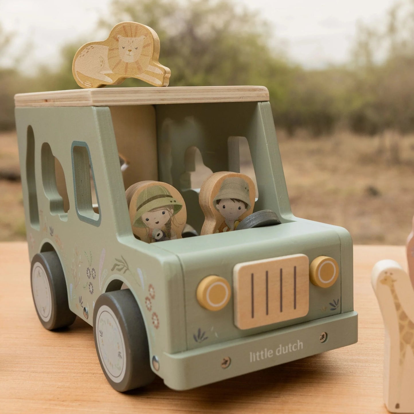 Boîte à formes Voiture de Safari en bois - Safari Friends - Little Dutch