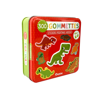 Boîte de gommettes métal  - Dinosaure - Auzou