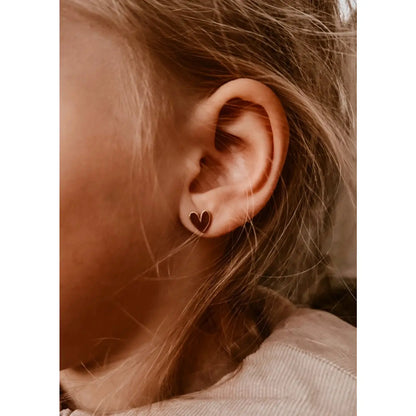 Boucles d'oreilles clous - Cœur Organique - Mrs Ertha