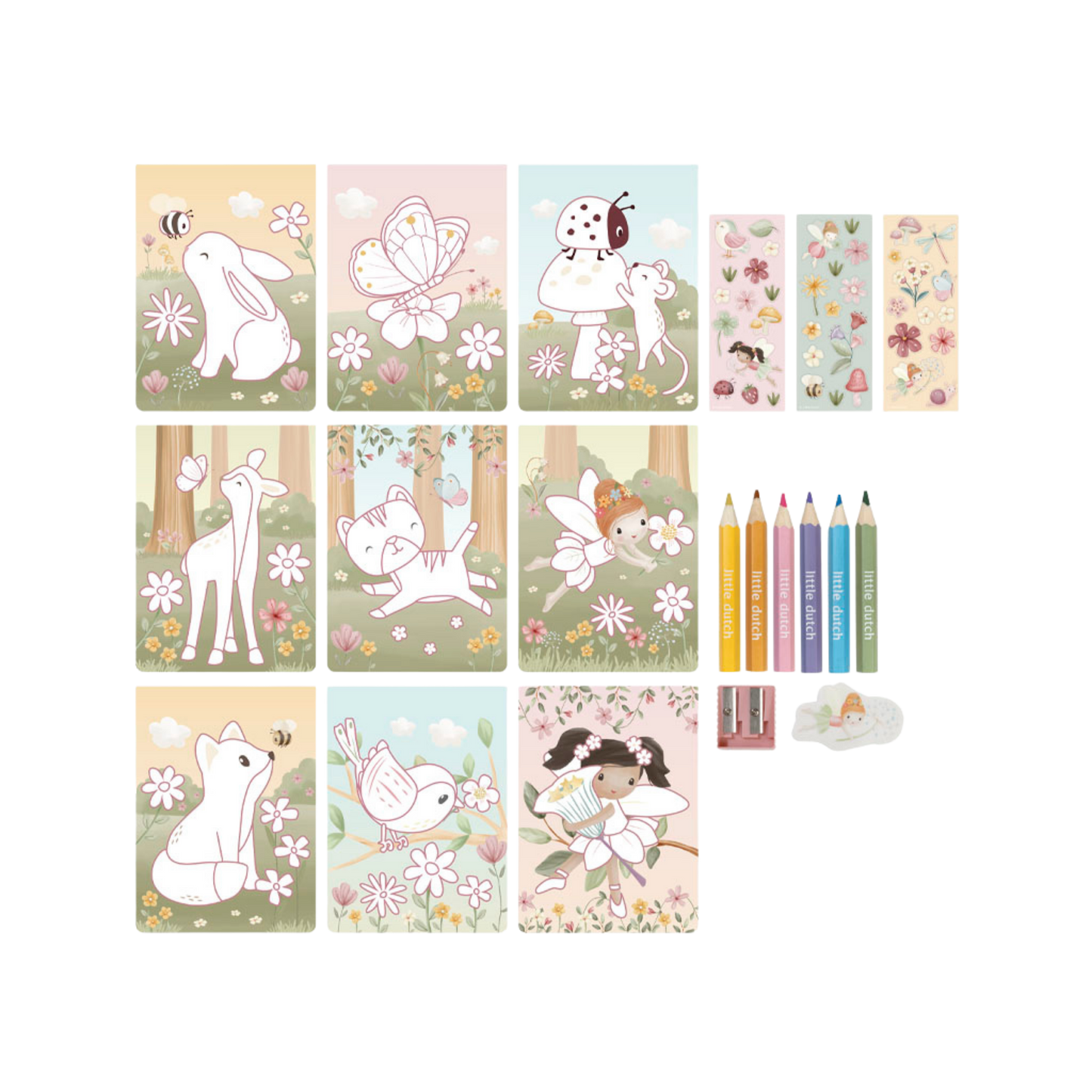 Cahier de coloriage Rosa - Fairy Garden - Little Dutch