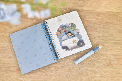 Cahier de coloriage à l'eau Jim  Véhicules - Little Dutch