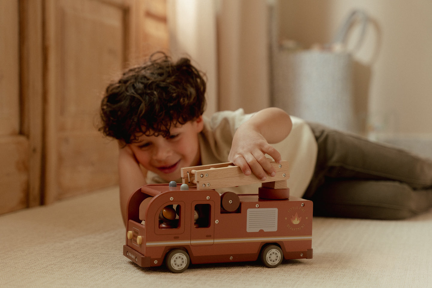 Camion de pompiers en bois - Little Dutch