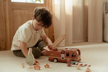 Camion de pompiers en bois - Little Dutch