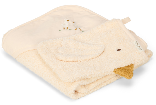Coffret cadeau: Cape de bain et Gant de toilette - Little Goose
