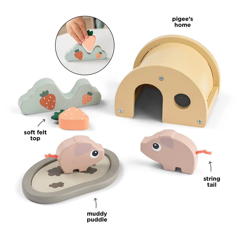 Coffret de jeu Tiny farm - Pigee - multicolore - Done by Deer