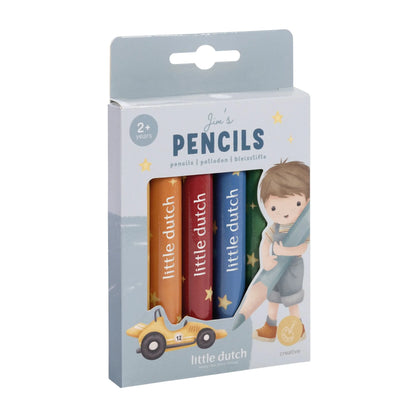 Crayons de couleur en bois - jim - Little dutch