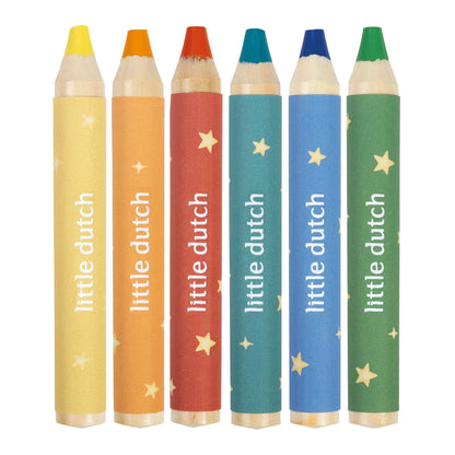 Crayons de couleur en bois - jim - Little dutch