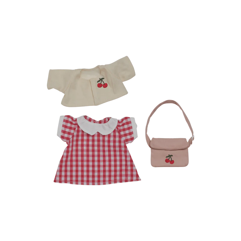 Cherry Gingham Outfit Set - Dinkum Dolls - Olli Ella