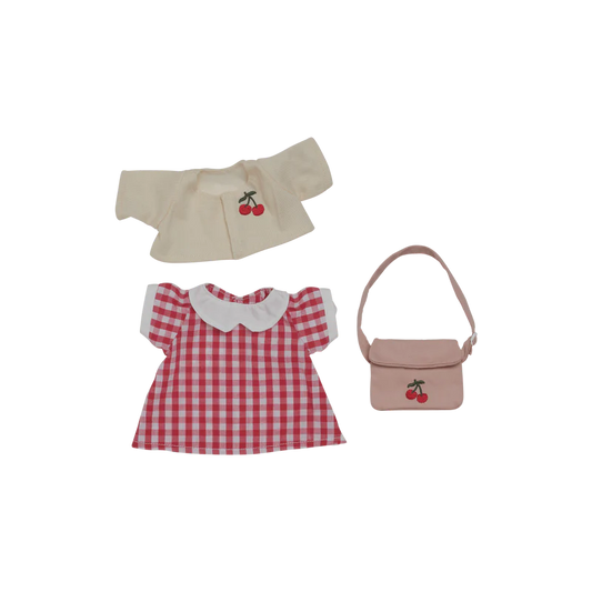 Cherry Gingham Outfit Set - Dinkum Dolls - Olli Ella