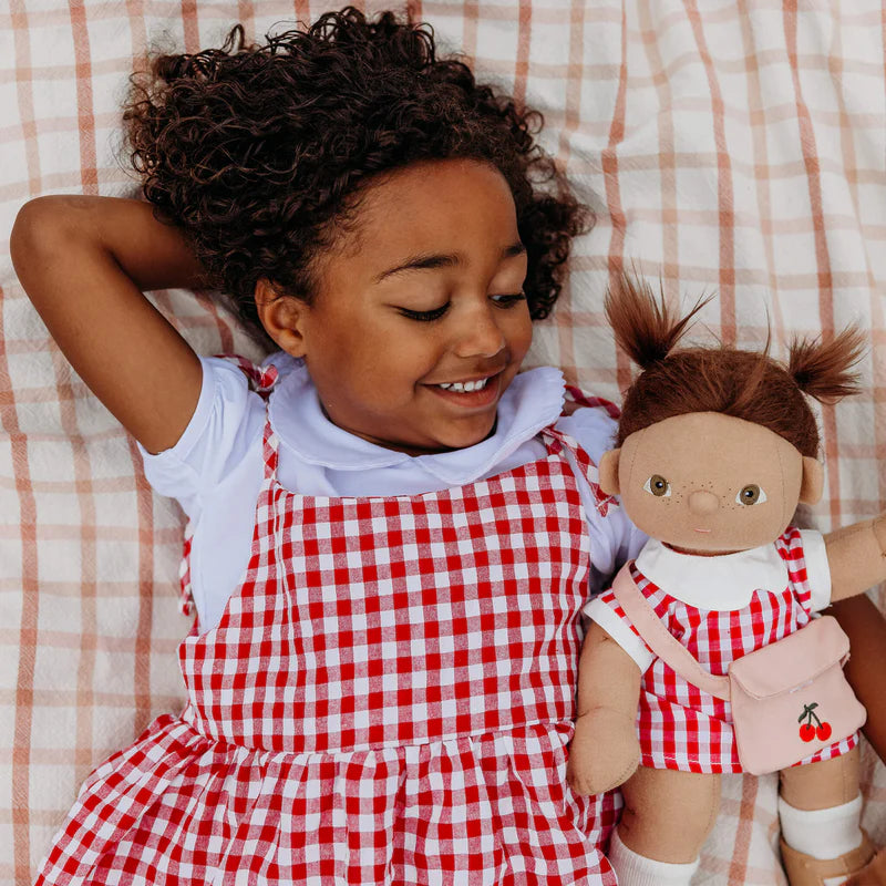 Cherry Gingham Outfit Set - Dinkum Dolls - Olli Ella