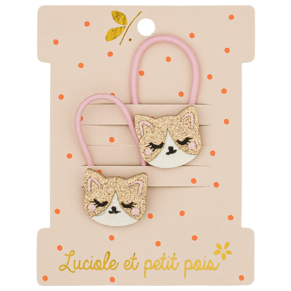 Élastiques Kitty le Chat Pailetés (paire) - Luciole et Petit Pois
